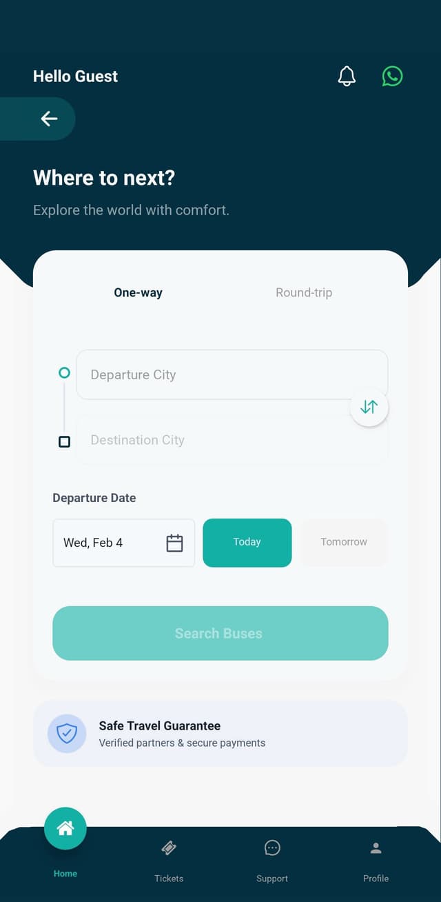 Travada App Interface